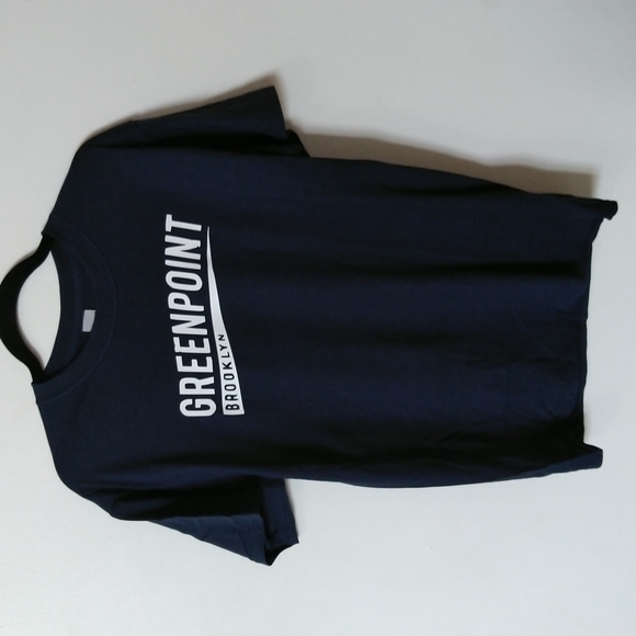 Greenpoint BK Short Sleeve Crew Neck Navy Blue T-Shirt - Picture 2 of 3